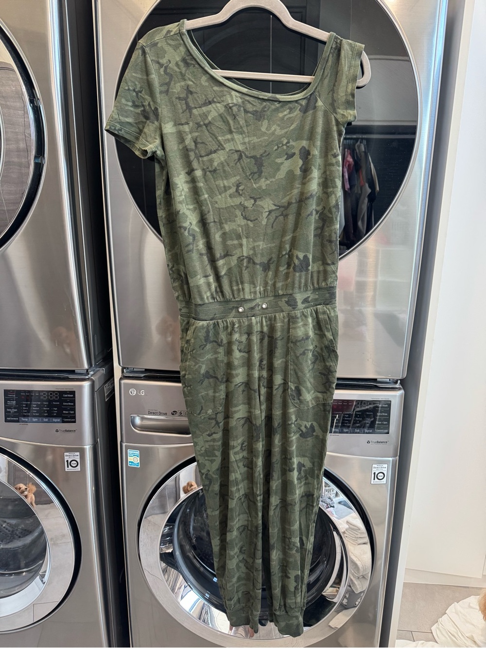 n:PHILANTHROPY Olive Camo One-Shoulder Knit Dress